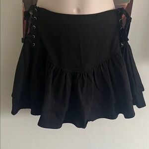 SHEIN Black Lace-Up Women's Skirt in (L) Large